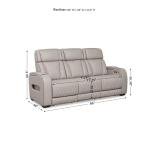 Boyington Light Gray Power Reclining Sofa with USB