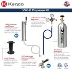 Kegco 15" Wide Outdoor Stainless Steel Built-In Right Hinge Kegerator