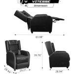 VITESSE Racing Style Gaming Recliner Chair - Grey