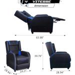 VITESSE Blue Gaming Recliner Chair for Man Cave