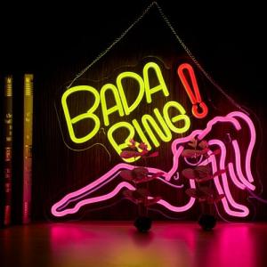Bada Bing Neon Girl LED Sign for Man Cave