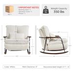 Mid-Century Rocking Chair with Ottoman and Pillow