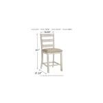 Antique White Upholstered Barstools - Set of 2