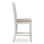 Antique White Upholstered Barstools - Set of 2