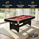 Hathaway Spartan 6ft Pool and Ping Pong Combo Table