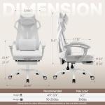 Ergonomic Gaming Chair with Adjustable Footrest