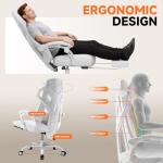 Ergonomic Gaming Chair with Adjustable Footrest
