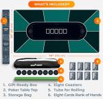 Newverest 70" Poker Table Top with Coasters