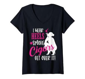 Heels, Cigars, and Chill Women's V-Neck Tee