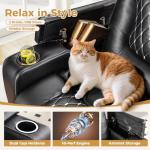 Overstuffed Power Recliner with USB and Cup Holders
