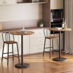 Round Counter Height Bar Table Set of 2