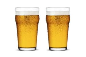 Pint Glasses,20oz British Beer Glass,Classics Craft Beer Glasses,Premium Beer Glasses Tumbler Set of 2, Pub Beer Glasses,Unique Design Beer Glasses Easy Stacking in The Cupboard