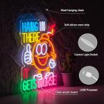 Hang in There It Gets Worse Neon Sign for Wall Décor Dimmable USB Hang in There It Gets Worse Bar Neon Signs Decor Compatible With Timer