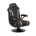 X Rocker Trident Pedestal Gaming Chair - Black/Gold