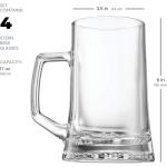 Bormioli Rocco 4-Pack Heavy Beer Mugs