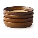 Acacia Wood & Cork Stackable Coasters Set