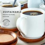 Acacia Wood & Cork Stackable Coasters Set