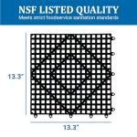 San Jamar Interlocking Bar Mats – Black Set of 12
