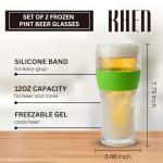 Frozen Pint Beer Glasses - 2 Pack Chilling Mugs