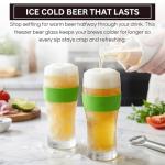 Frozen Pint Beer Glasses - 2 Pack Chilling Mugs