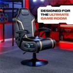 X Rocker Trident Pedestal Gaming Chair - Black/Gold