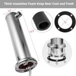 Single Beer Tap Tower, Draft Keg Tap Tower Brass Core Self-Closing Faucet Stainless Kegerator Tower Brewing Tower Kit with Kegerator Lines Parts