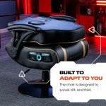 X Rocker Trident Pedestal Gaming Chair - Black/Gold