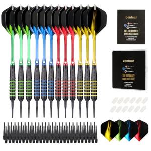 12 Pack Soft Tip Darts with Aluminum Shafts