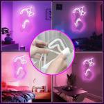 Pink and White Neon Wall Sign for Decor