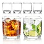 Kyraton Old Fashioned Whiskey Glasses Set of 6, PET Clear Plastic 11.5oz Heavy Duty Unbreakable Water Glasses Cup Tumbler Glassware for Beer, Milk, Scotch, Juice, Liquor Vodka, Bourbon, Cocktail.