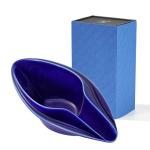 Cigar Ashtray for Men - Windproof Ceramic Ash Tray for Cigars, Outdoor & Indoor Use, Decorative Gift for Smokers, Yacht-Shaped Luxury Design (Blue)