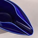 Cigar Ashtray for Men - Windproof Ceramic Ash Tray for Cigars, Outdoor & Indoor Use, Decorative Gift for Smokers, Yacht-Shaped Luxury Design (Blue)