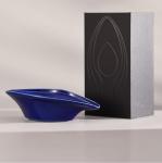 Cigar Ashtray for Men - Windproof Ceramic Ash Tray for Cigars, Outdoor & Indoor Use, Decorative Gift for Smokers, Yacht-Shaped Luxury Design (Blue)