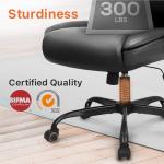 NEO Chair Ergonomic Office Desk Gaming Computer Chair Executive High Back Support Flip-up Arms Adjustable Height Swivel Rolling Wheels Comfy PU Leather for Home (Black)