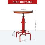 Adjustable Red Pub Bar Table for Man Cave