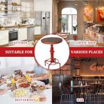 Adjustable Red Pub Bar Table for Man Cave