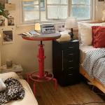 Adjustable Red Pub Bar Table for Man Cave