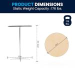 Adjustable Wood Bar Height Cocktail Table - Natural