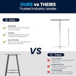 Adjustable Wood Bar Height Cocktail Table - Natural