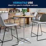 Adjustable Wood Bar Height Cocktail Table - Natural