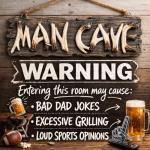 Rustic Wall Sign for Man Cave Decor