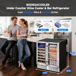 BODEGACOOLER 30" Back Bar Cooler with Digital Touch | Commercial Wine & Beverage Refrigerator, Holds 31 Bottles & 92 Cans, Adjustable Shelves, Child Lock & Smart Temp Control for Beer,Soda Drinks,Wine