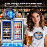 BODEGACOOLER 30" Back Bar Cooler with Digital Touch | Commercial Wine & Beverage Refrigerator, Holds 31 Bottles & 92 Cans, Adjustable Shelves, Child Lock & Smart Temp Control for Beer,Soda Drinks,Wine