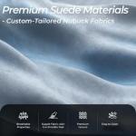 Dowinx Big and Tall Gaming Chair with Suede Fabric Breathable, Game Chairs for Adults with Oversized Thick Seat for 440lbs, Ergonomic Gamer Chair for Streaming & Long Gaming Sessions, Deep Grey