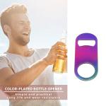 Rainbow Color Stainless Steel Flat Bottle Opener, Sturdy and Durable 2 Pcs to Send to Friends, Suitable for Bar Bartender Men Women Kitchen Restaurant Party Supplies (Small)