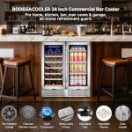 BODEGACOOLER 30" Back Bar Cooler with Digital Touch | Commercial Wine & Beverage Refrigerator, Holds 31 Bottles & 92 Cans, Adjustable Shelves, Child Lock & Smart Temp Control for Beer,Soda Drinks,Wine