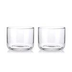 Viski Raye Crystal Negroni Glasses, Lowball Cocktail Glasses Premium Crystal Glassware, 8oz Tumbler Glasses Set of 2