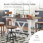 Rustic Farmhouse 36" Counter Height Dining Table