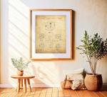 Vintage D20 Dice Art Print for Game Room