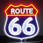 Retro Route 66 Neon LED Sign for Man Cave